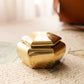 Vintage Small Hexagonal Lidded Brass Jar