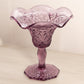 Vintage Small Imperial Cosmos Purple Floral Glass Compote