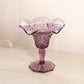 Vintage Small Imperial Cosmos Purple Floral Glass Compote