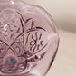 Vintage Small Imperial Cosmos Purple Floral Glass Compote