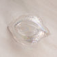 Vintage Small Imperial Glass Clear Iridescent Swan Dish