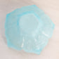 Vintage Small Light Blue Frosted Glass Lotus Dish