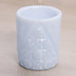 Vintage Small Light Blue Iridescent Glass Floral Toothpick Holder