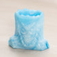 Vintage Small Light Blue Slag Glass Owl in Tree Toothpick Holder