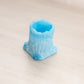 Vintage Small Light Blue Slag Glass Owl in Tree Toothpick Holder