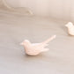 Vintage Small Light Pink Milk Glass Bird Figurine