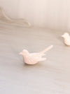 Vintage Small Light Pink Milk Glass Bird Figurine