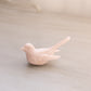 Vintage Small Light Pink Milk Glass Bird Figurine