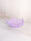 Vintage Small Light Purple Frosted Glass Lotus Dish