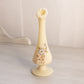 Vintage Small Matte Cream Glass Hand Painted Floral Vase