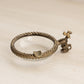 Vintage Small Metal and Clear Glass Poodle Ashtray