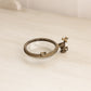Vintage Small Metal and Clear Glass Poodle Ashtray