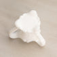 Vintage Small Milk Glass Handled Floral Toothpick Holder