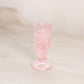 Vintage Small Narrow Pale Pink Glass English Hobnail Flute Vase