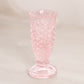 Vintage Small Narrow Pale Pink Glass English Hobnail Flute Vase
