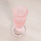 Vintage Small Narrow Pale Pink Glass English Hobnail Flute Vase