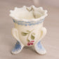 Vintage Small Off-White Milk Glass Hand Painted Toothpick Holder