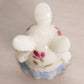 Vintage Small Off-White Milk Glass Hand Painted Toothpick Holder