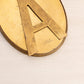 Vintage Small Oval Brass Picture Frame with Fancy Designs