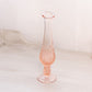 Vintage Small Pink Glass Bud Vase with Diamond Designs
