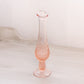 Vintage Small Pink Glass Bud Vase with Diamond Designs