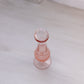 Vintage Small Pink Glass Bud Vase with Diamond Designs