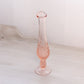 Vintage Small Pink Glass Bud Vase with Diamond Designs