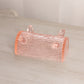 Vintage Small Pink Glass Log Dish with 4 Toes