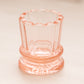 Vintage Small Pink Glass Scalloped Toothpick Holder