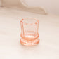 Vintage Small Pink Glass Scalloped Toothpick Holder