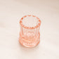Vintage Small Pink Glass Scalloped Toothpick Holder