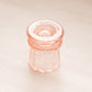 Vintage Small Pink Glass Scalloped Toothpick Holder