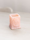 Vintage Small Pink Milk Glass Cameo Toothpick or Match Holder