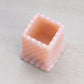 Vintage Small Pink Milk Glass Cameo Toothpick or Match Holder