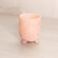 Vintage Small Pink Milk Glass Croesus 3-Toed Toothpick Holder