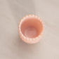 Vintage Small Pink Milk Glass Croesus 3-Toed Toothpick Holder