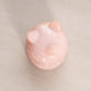 Vintage Small Pink Milk Glass Croesus 3-Toed Toothpick Holder