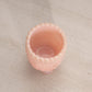 Vintage Small Pink Milk Glass Croesus 3-Toed Toothpick Holder