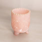 Vintage Small Pink Milk Glass Croesus 3-Toed Toothpick Holder
