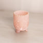 Vintage Small Pink Milk Glass Croesus 3-Toed Toothpick Holder