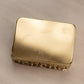 Vintage Small Rectangular Gold Tone Mirror Tray with Fancy Designs