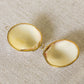 Vintage Small Shell Hinge Lid Trinket Box with Gold Metal Details