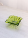 Vintage Small Square Green Glass Ashtray Dish