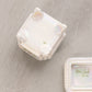 Vintage Small Square Iridescent White Milk Glass Floral Lidded Box