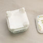 Vintage Small Square White Milk Glass Floral Lidded Box