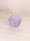 Vintage Small Tiffin Purple Glass Flower-Shaped Candleholder