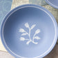 Vintage Small Wales Blue & White Ceramic Tulip Bowls (Set of 2)