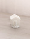 Vintage Small White Milk Glass Dog in Doghouse Toothpick Holder