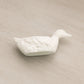 Vintage Small White Milk Glass Duck Toothpick Holder Dish