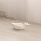 Vintage Small White Milk Glass Duck Toothpick Holder Dish